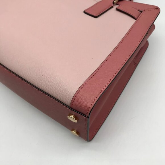 Michael Kors Pink Saffiano Leather Dillon Convertible Satchel Bag - Picture 8 of 10